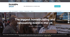 Desktop Screenshot of national.homebuildingshow.co.uk